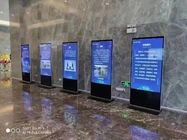 Kiosque de Signage de Digital d'écran tactile de Wifi plancher de 85 pouces tenant le joueur de la publicité d'affichage à cristaux liquides