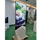 Support visuel de plancher de 55 de pouce d'affichage à cristaux liquides d'écran de mur de Digital côtés du Signage UHD 3g deux