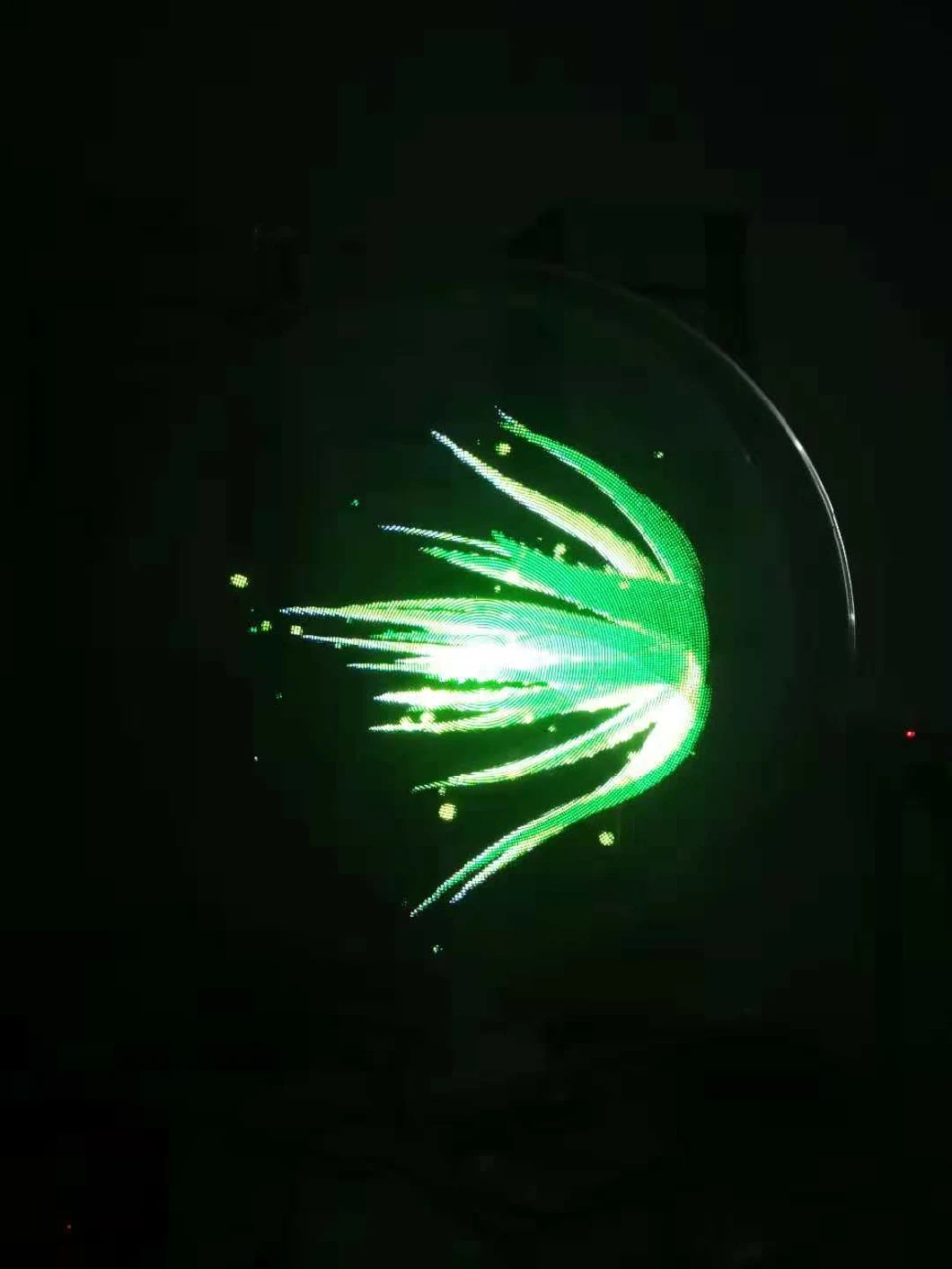 kiosque olographe d'affichage du miroir 3D pour annoncer la fan d'hologramme de la lumière 3D de LED