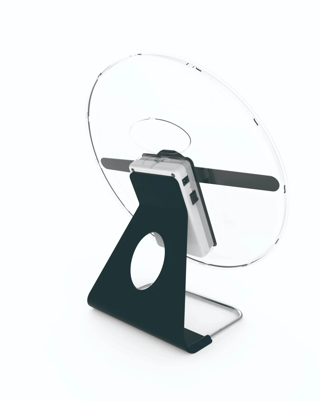 kiosque olographe d'affichage du miroir 3D pour annoncer la fan d'hologramme de la lumière 3D de LED