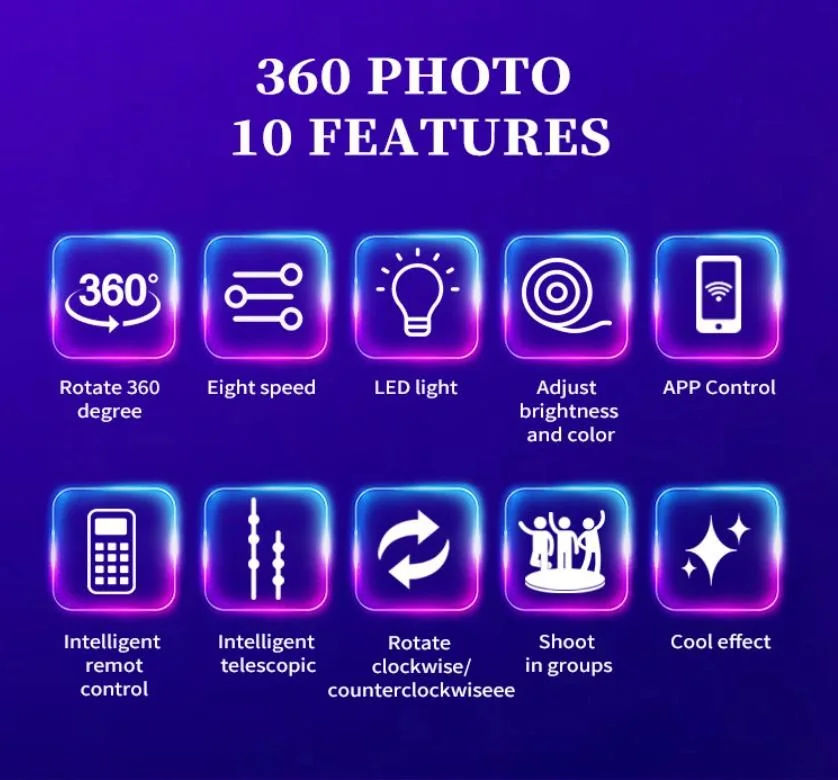 Tablette de cellules d'iPad de caméra de fileur de Topadk 360 Photobooth Selfie pour la partie