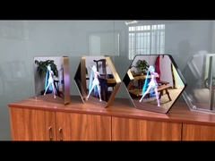 kiosque olographe d'affichage du miroir 3D pour annoncer la lumière de LED