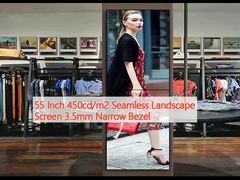 55 pouces 450 cd/m2 Écran de paysage sans couture 3,5 mm bordure étroite