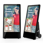 Affiche numérique portable de 43 pouces alimentée par batterie, signalisation numérique debout au sol ultra mince