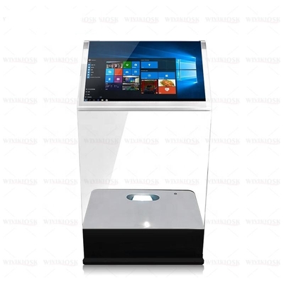 Kiosque olographe de projecteur de kiosque transparent d'écran tactile de 30 pouces