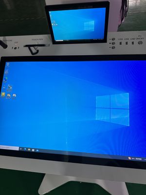 32' Windows Interactive PCAP affichage numérique LCD Lectern Smart double écran AIO Podium de réunion