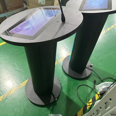 Podium numérique multimédia 13,3 pouces PCAP touch LCD haut-parleur de la tribune amplificateur et microphone sans fil pour les réunions
