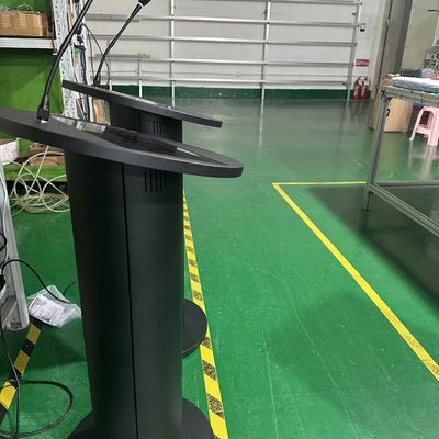 Podium numérique multimédia 13,3 pouces PCAP touch LCD haut-parleur de la tribune amplificateur et microphone sans fil pour les réunions