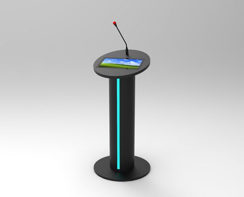 Podium numérique multimédia 13,3 pouces PCAP touch LCD haut-parleur de la tribune amplificateur et microphone sans fil pour les réunions