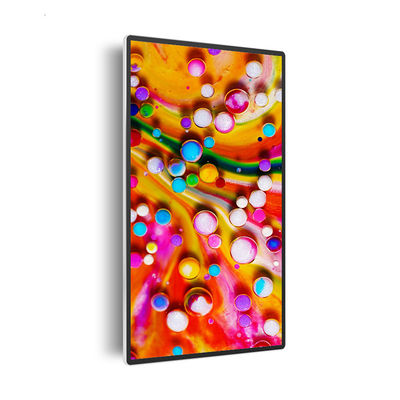 Signalisation numérique murale de 65 pouces 4K Ultra HD avec 4 mm/10 mm de bords et panneau tactile infrarouge