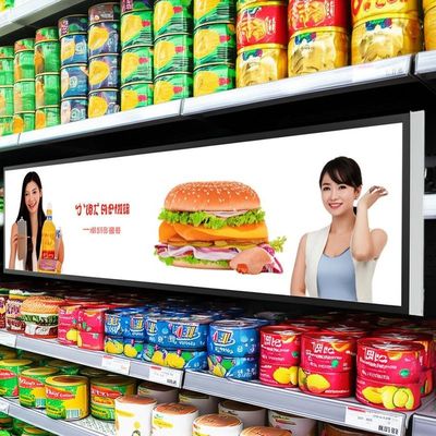 Écran LCD barre de 86 pouces avec résolution 1920*1080 et luminosité 400CD/M*2 pour la publicité en rayon