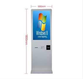 Étiquetez le kiosque de service d'individu de vente avec le scanner/verre trempé de code barres
