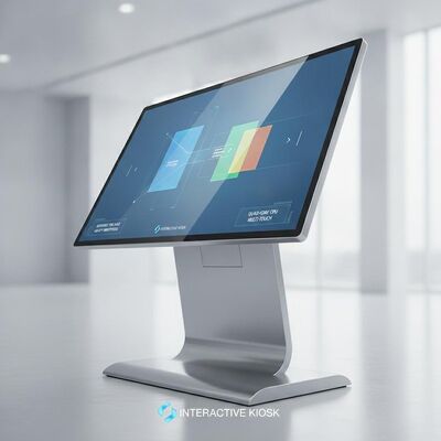 Temps de réponse Affichage numérique multi-touch de 8 Ms offrant un processeur quadricœur et une luminosité de 400 Cd m2, parfait pour les kiosques interactifs