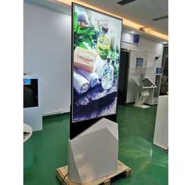 55" kiosque mobile ultra-mince d'intérieur d'écran d'affichage à cristaux liquides de côté de double d'Android de moniteur d'affiche de Signage de QLED Floorstand Digital