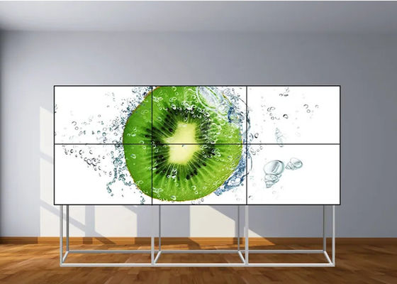 Mur visuel sans couture d'intérieur d'affichage à cristaux liquides de l'encadrement 3X3 55in de 0.88mm