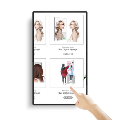 Éclat de la résolution 400nits du Signage 1920×1080 de Digital RK3399 fixé au mur pour le restaurant