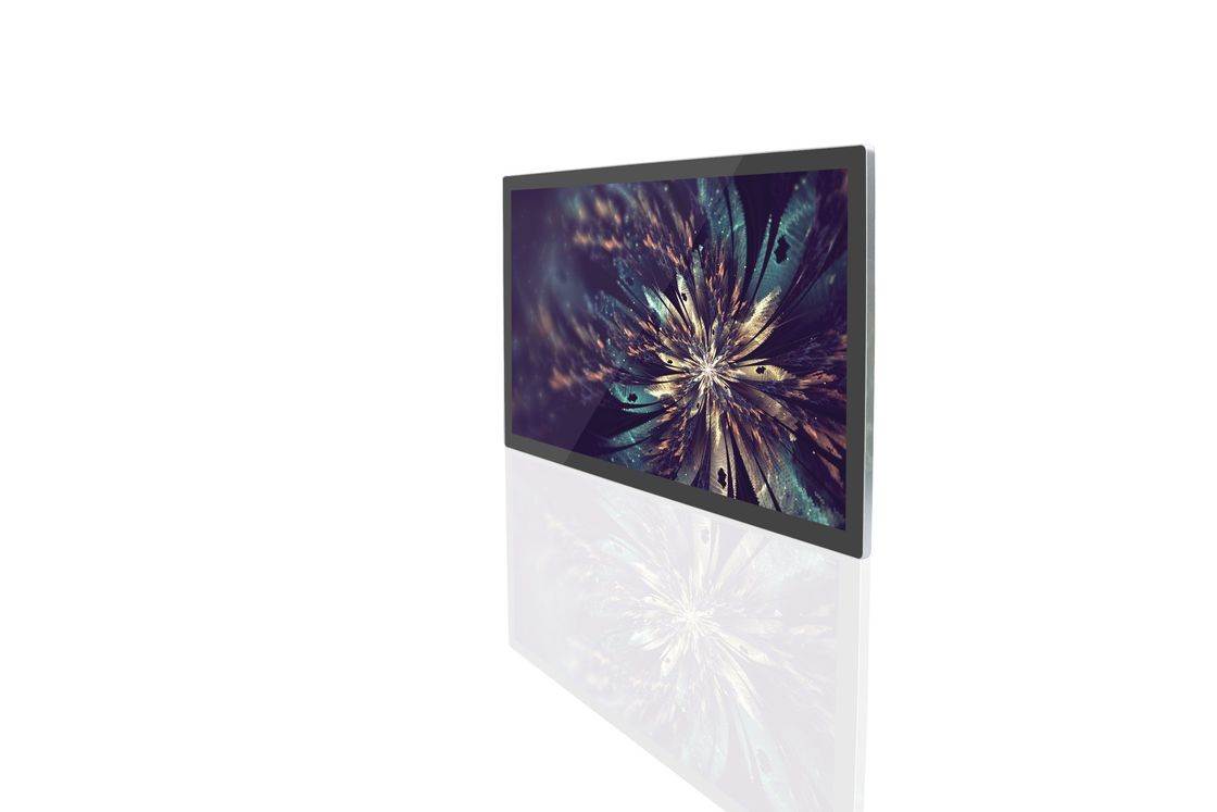 Signalisation numérique murale de 65 pouces 4K Ultra HD avec 4 mm/10 mm de bords et panneau tactile infrarouge