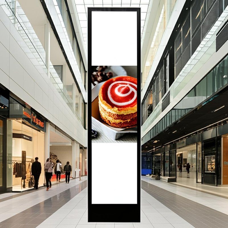 Écran LCD barre de 88 pouces avec système d'exploitation Android et écran tactile infrarouge pour une installation verticale dans les centres commerciaux