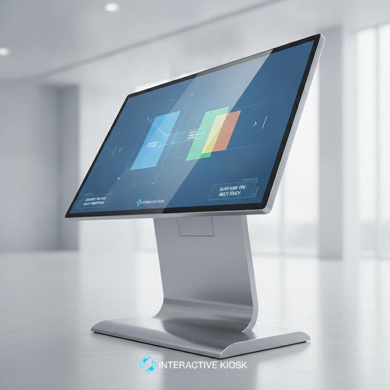 Temps de réponse Affichage numérique multi-touch de 8 Ms offrant un processeur quadricœur et une luminosité de 400 Cd m2, parfait pour les kiosques interactifs