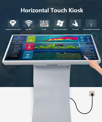 32 43 55 Tablette interactive d'Android de kiosque de support de plancher d'affichage de l'affichage à cristaux liquides HD de pouce