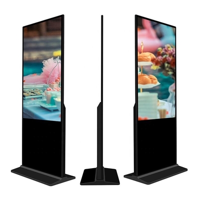Plancher tenant l'affichage à cristaux liquides d'intérieur vertical de la publicité HD du kiosque 4k d'écran tactile de TV