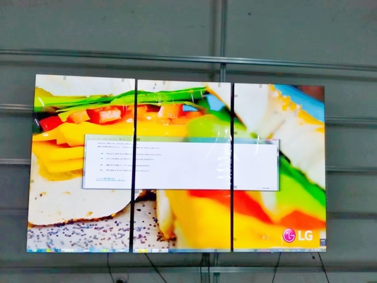 65 cadre visuel de noir de l'écran 4k 2x2 1*3 1.8mm Gap de mur d'affichage à cristaux liquides de pouce