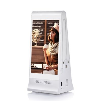 8 pouces Tabletop numérique de commande d'appel affichage écran LCD publicité lecteur avec menu Power Bank