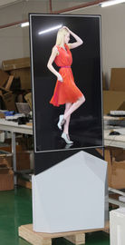 Support visuel de plancher de 55 de pouce d'affichage à cristaux liquides d'écran de mur de Digital côtés du Signage UHD 3g deux