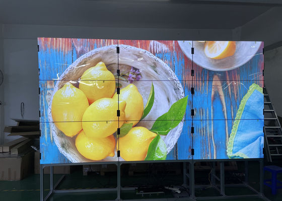 Le mur visuel LED d'affichage à cristaux liquides éclairent le Signage à contre-jour de Digital d'encadrement de 3.5mm 55 pouces