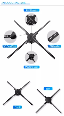 le signage numérique de l'écran Z3 de hd affichage à LED les panneaux olographes de la publicité des kiosques 3d d'affichage de fan d'hologramme du bluetooth 3D